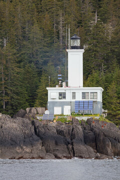 Lighthouse at the coast, Cape Decision Lighthouse, Prince Of Wales Island, Alaska, USA
