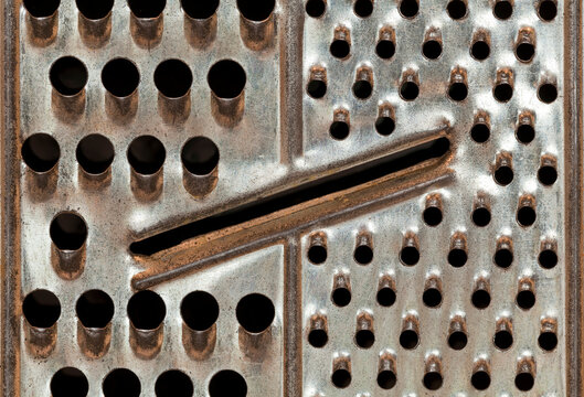 Close-up of an old-fashioned grater