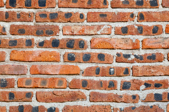 Mexico, Guanajuato, San Miguel de Allende, brick wall detail