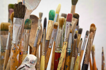 Mexico, Guanajuato, San Miguel de Allende, Artist's brushes