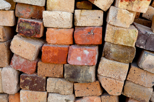 Mexico, Guanajuato, San Miguel de Allende, Stacked bricks