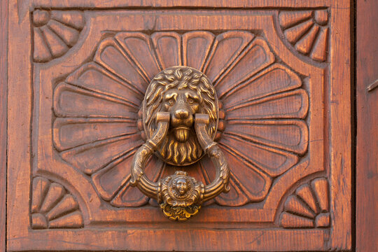Mexico, Guanajuato, San Miguel de Allende, Detail of door