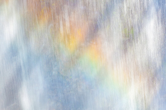 USA, Washington State, Stehekin, Agnes Gorge Trail, Waterfall with Rainbow