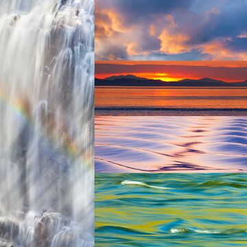 Collage of Water and Sky Images