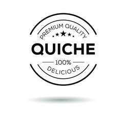 Creative (Quiche) logo, Quiche sticker, vector illustration.