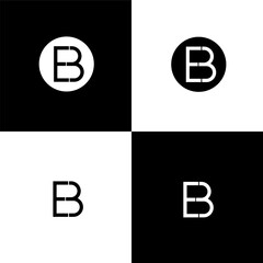EB BE logo design simple modern template