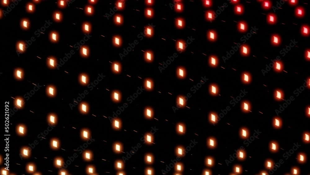 Poster colorful circles continuously rotating in bending lines, seamless loop. design. colored pink circles