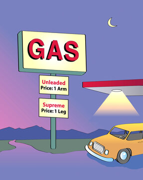 Arm & Leg Gas Prices 2 2006 Linda Braucht (20th C. American) Computer Graphics