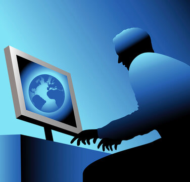 World Wide Webman 2006 Linda Braucht (20th C. American) Computer Graphics