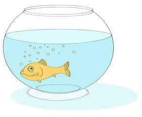 Gold Fish, Linda Braucht (b.20th C./American), Computer graphics