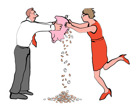 Piggy Bank 2, Linda Braucht, (b.20th C./American), Computer graphics