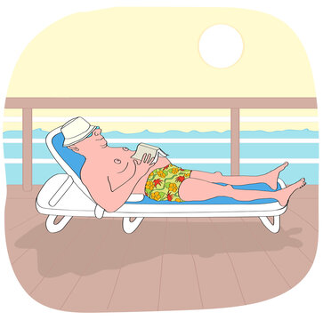 Beach Man, Linda Braucht (20th Century/American), Computer Graphics