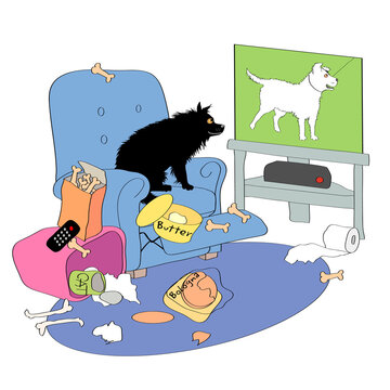 A Dog's Life, Linda Braucht (b.20th Century/American), Computer Graphics