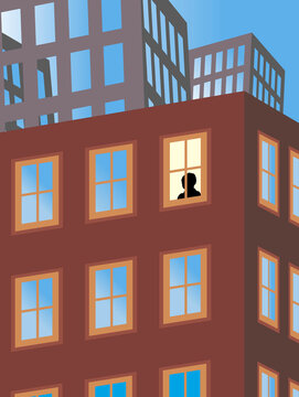 City Child Alone, Linda Braucht (b.20th C./American), Computer graphics