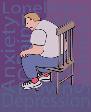 Depressed, Linda Braucht (20th Century/American), Computer Graphics