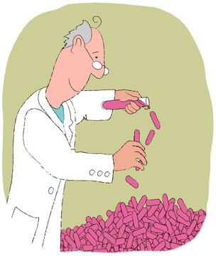 Pharmaceutical Man, illustration