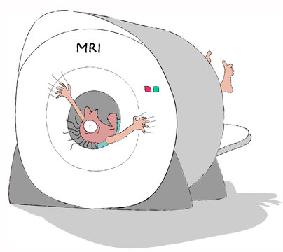 Man in MRI Scanner