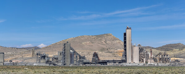 Cement plant panoramic view in Tehachapi, California