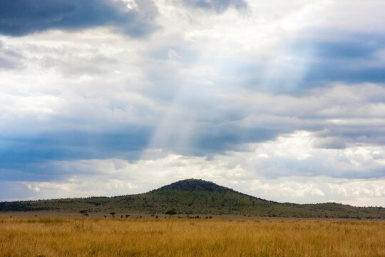 Clouds over African landscape, Serengeti National Park, Tanzania