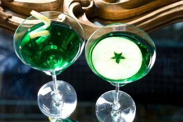 Two glasses of cocktail