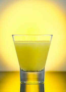 Close up of a glass of orange juice