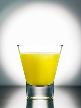 Close up of a glass of orange juice