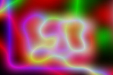 Multicolored abstract defocused background. Blurred lines and spots. Bright colors. Background for the cover of a notebook, book, laptop screen.