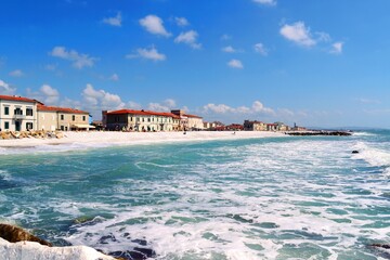 Obraz premium seascape of the Tuscan coast in Marina di Pisa, Pisa, Italy