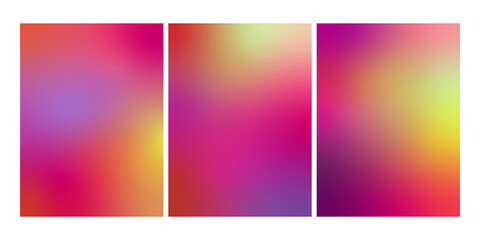 Set of abstract purple gradient background. Vector blurred design - 502627426