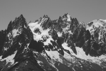 Fototapeta na wymiar aiguilles, macif du mont blanc , vallée de Chamonix 