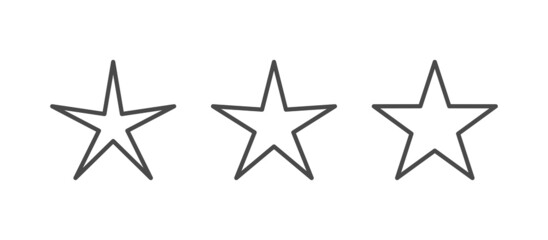 Obraz premium Five point stars pictogram set. Star icon collection with variants.