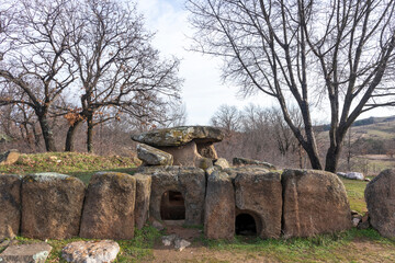 Ancient Thracian dolmen Nachevi Chairi, Hlyabovo, Bulgaria