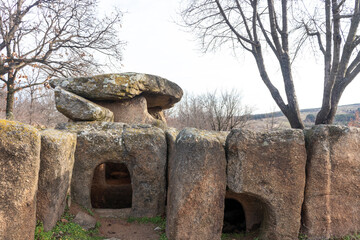 Ancient Thracian dolmen Nachevi Chairi, Hlyabovo, Bulgaria