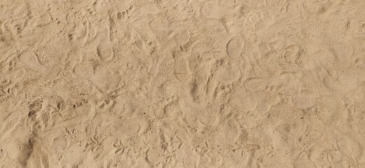 brown dry Sand texture. Sandy beach for background. Top view. Natural sand stone texture...