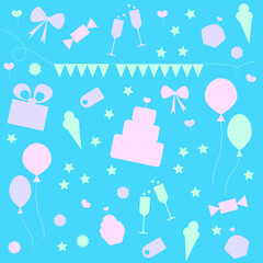 vector set for celebration, party, birthday, festival 