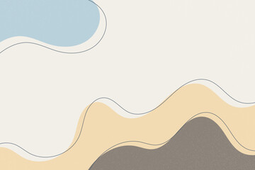 Decorative funny wavy shapes vector background in an abstract style 