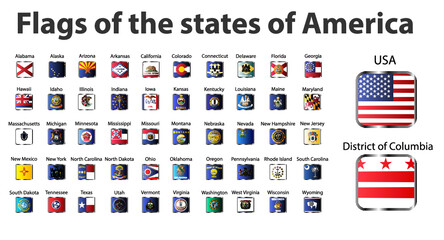 US state flags.
