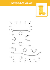 Connect the dots game with rubber boot.