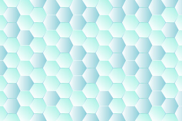 Fototapeta na wymiar Holographic gradient geometric hexagon abstract vector background