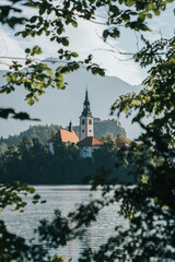 church on the lake, bled, slovenia