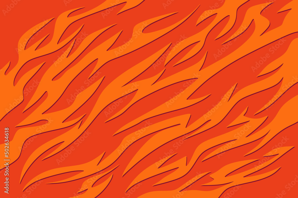 Poster simple background with orange flame pattern