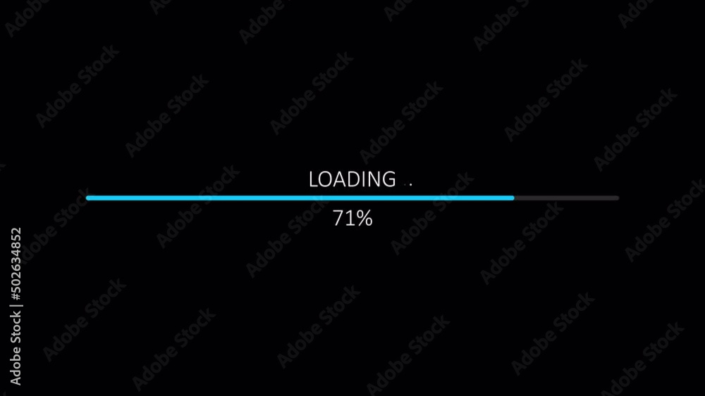 Wall mural loading bar downloading progress animation loading transfer download 0 to 100% on alpha channel tran