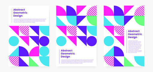 Geometric minimalistic artwork cover with shapes and figures. Abstract pattern design style for cover, web banner, landing page, business presentation, branding, packaging, wallpaper	