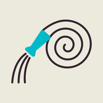 Garden Hose, Water Pipe Vector Icon