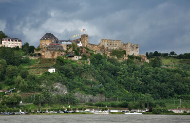 Obraz premium Rheinfels Castle (Burg Rheinfels) in Sankt Goar am Rhein. Germany