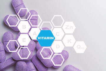 Vitamin C tablets for good health care.