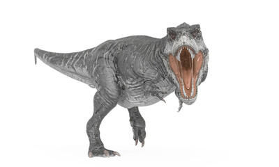 tyrannosaurus rex is mad in white background