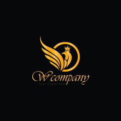Luxury bird logo design