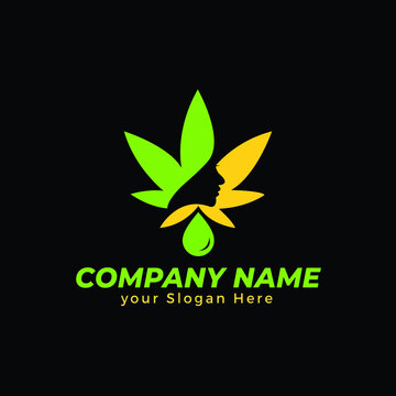 green medical cannabis marijuana badges logo design