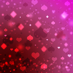 Bright poker abstract bokeh pattern.